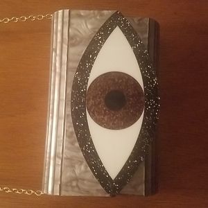 K Geiger evil eye clutch- shoulder bag